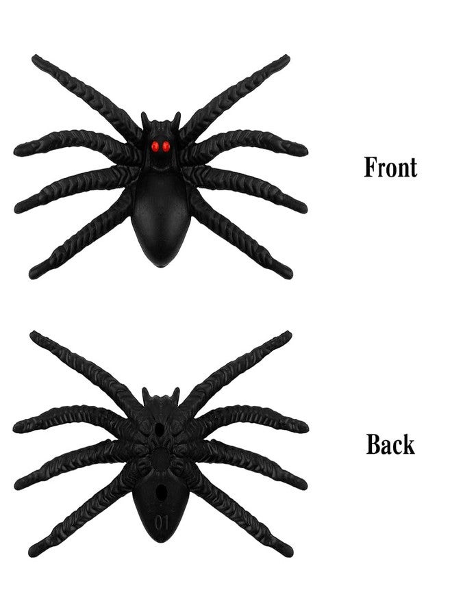 Zanzike Halloween Fake Plastic Spiders, Halloween Spiders, Halloween Decorations Spiders, Small Realistic Spiders Black Fake Spiders, Halloween Small Spiders Prank Props, Halloween Joking Spiders Web Decor - Image 4
